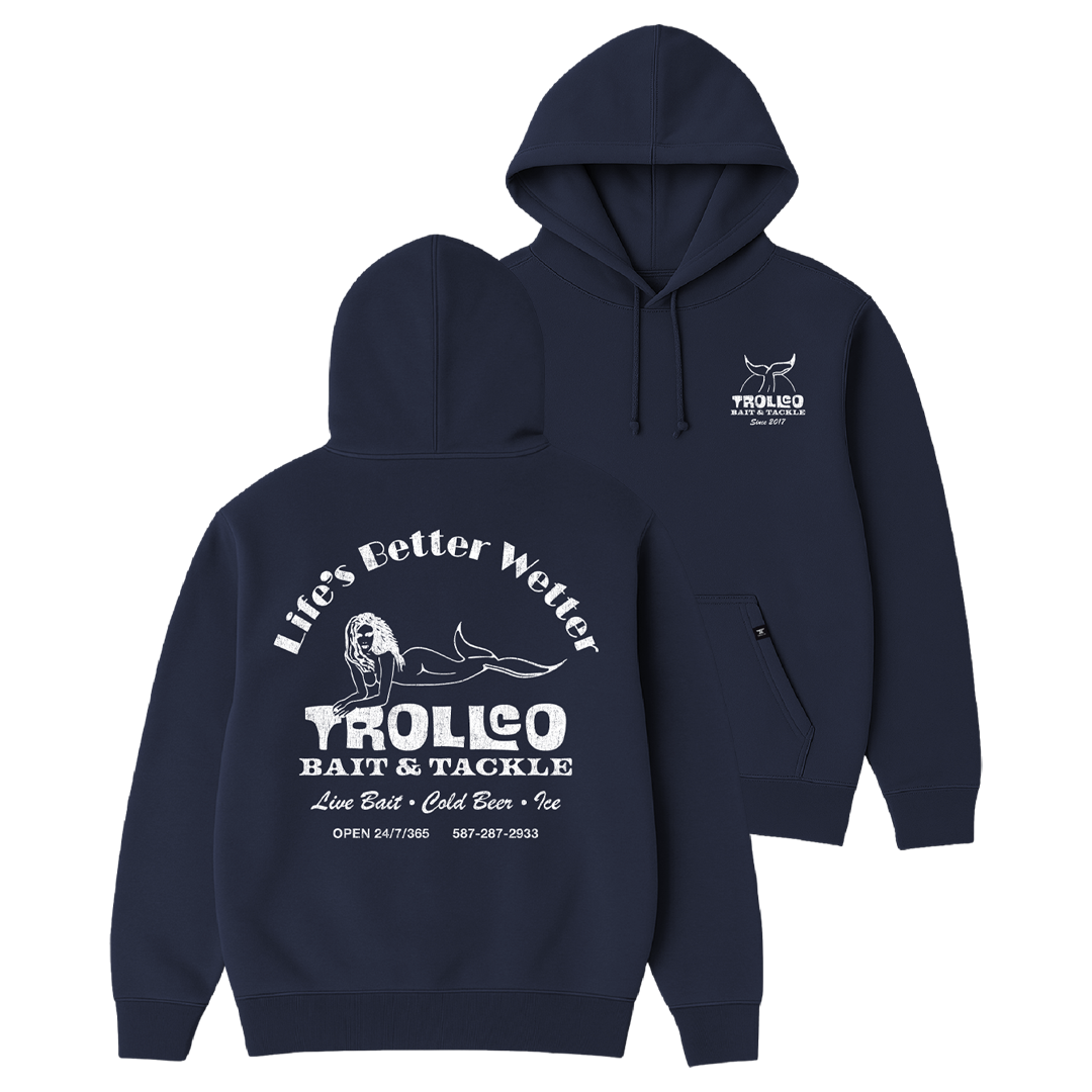 Men's Bait & Tackle Hoodie | Color: Navy