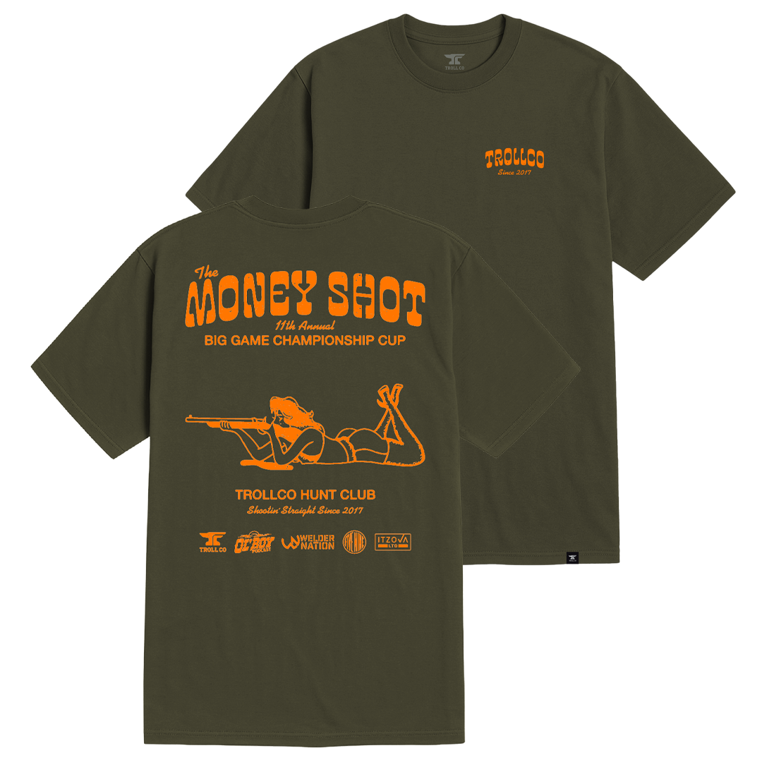 Men's Money Shot T-Shirt - Color: Military Green