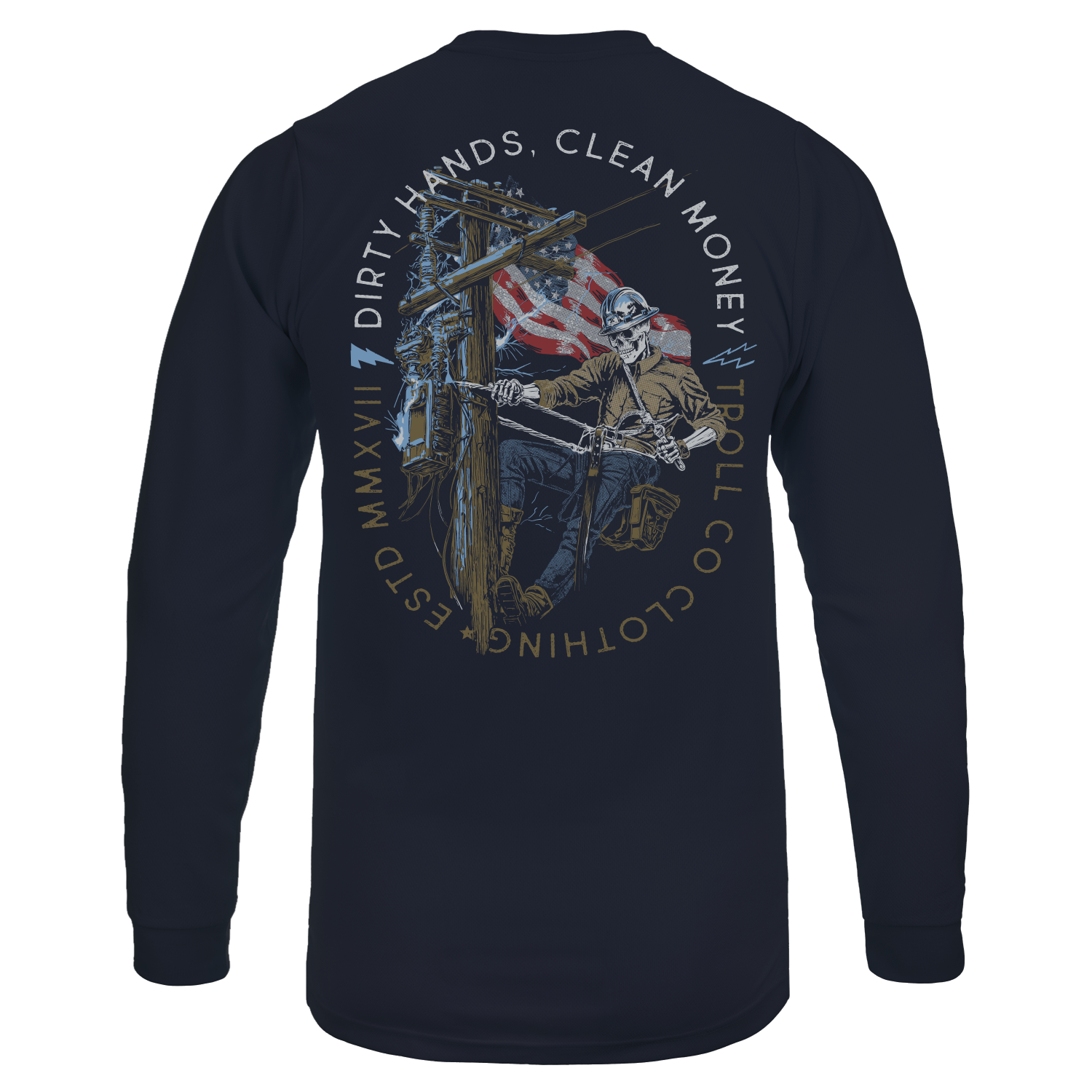 Men's DHCM Linesman FR Long Sleeve - Color: Navy