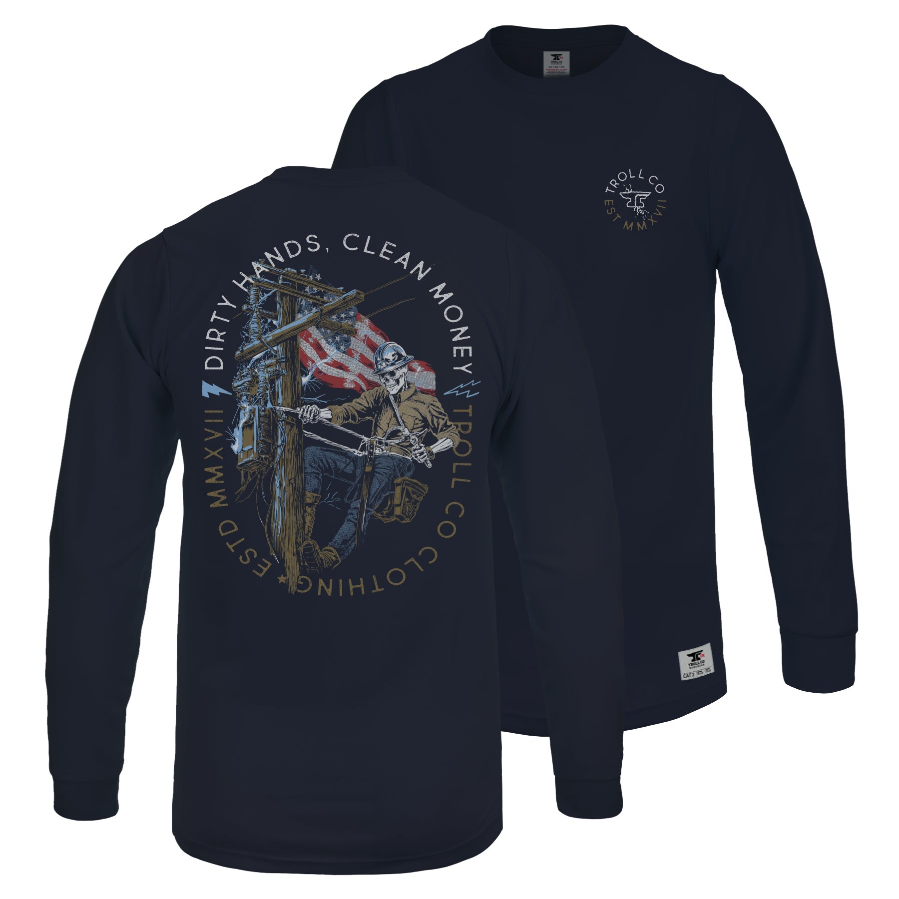 Men's DHCM Linesman FR Long Sleeve - Color: Navy