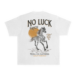 Men's No Luck Ranch Heavyweight Pigment Dye T-Shirt | Color: White