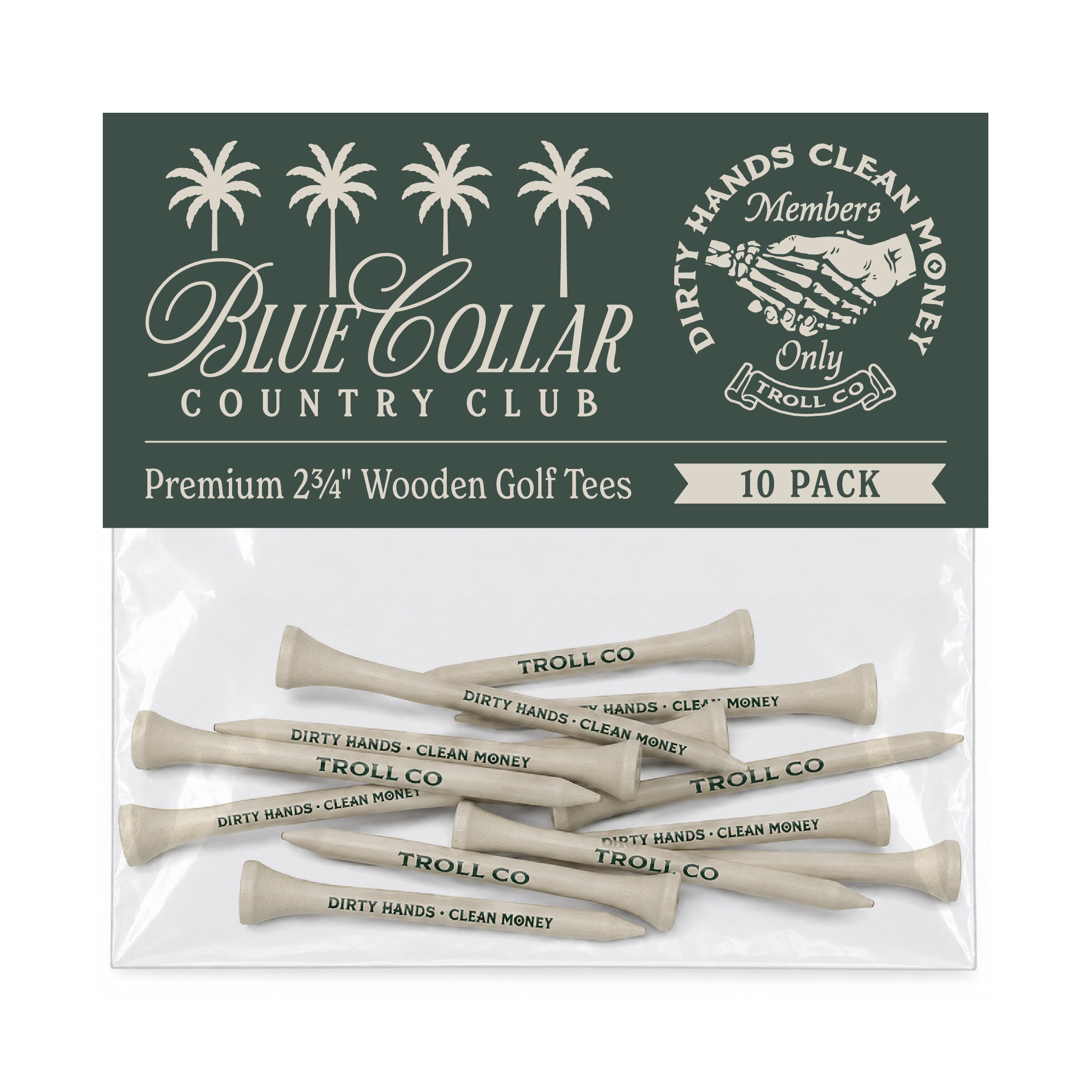 BCCC Golf Tees - Color: White Green