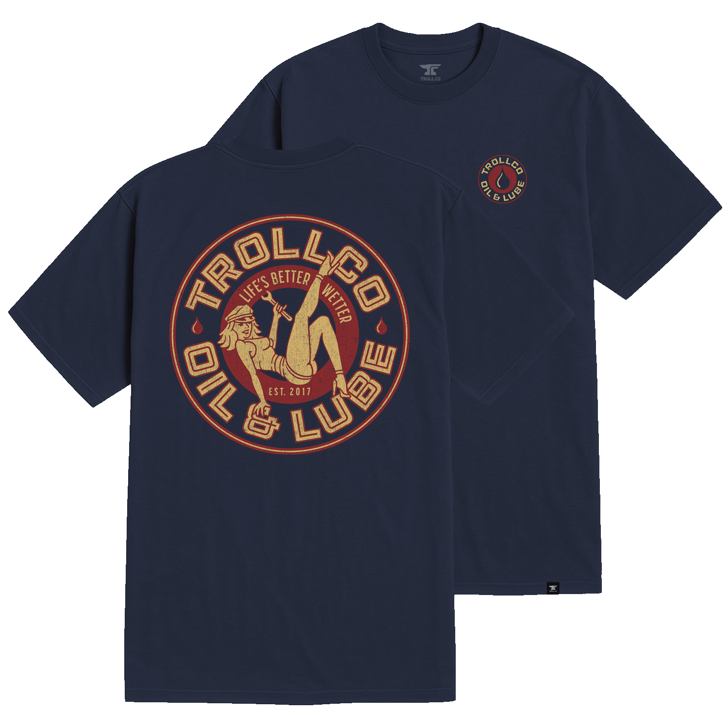 Men's Oil & Lube Garage T-Shirt | Color: Navy