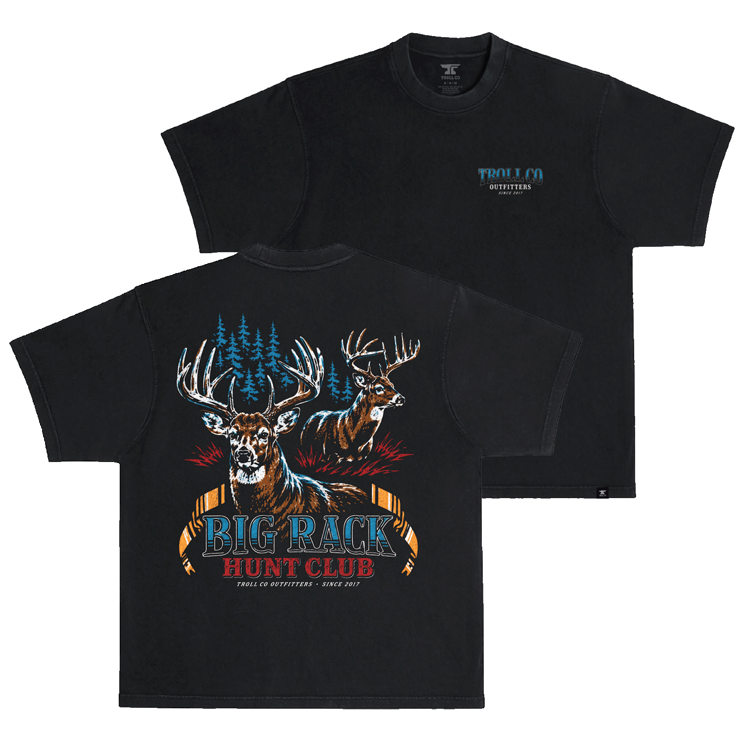 Men's Big Rack Heavyweight T-Shirt | Color: Black