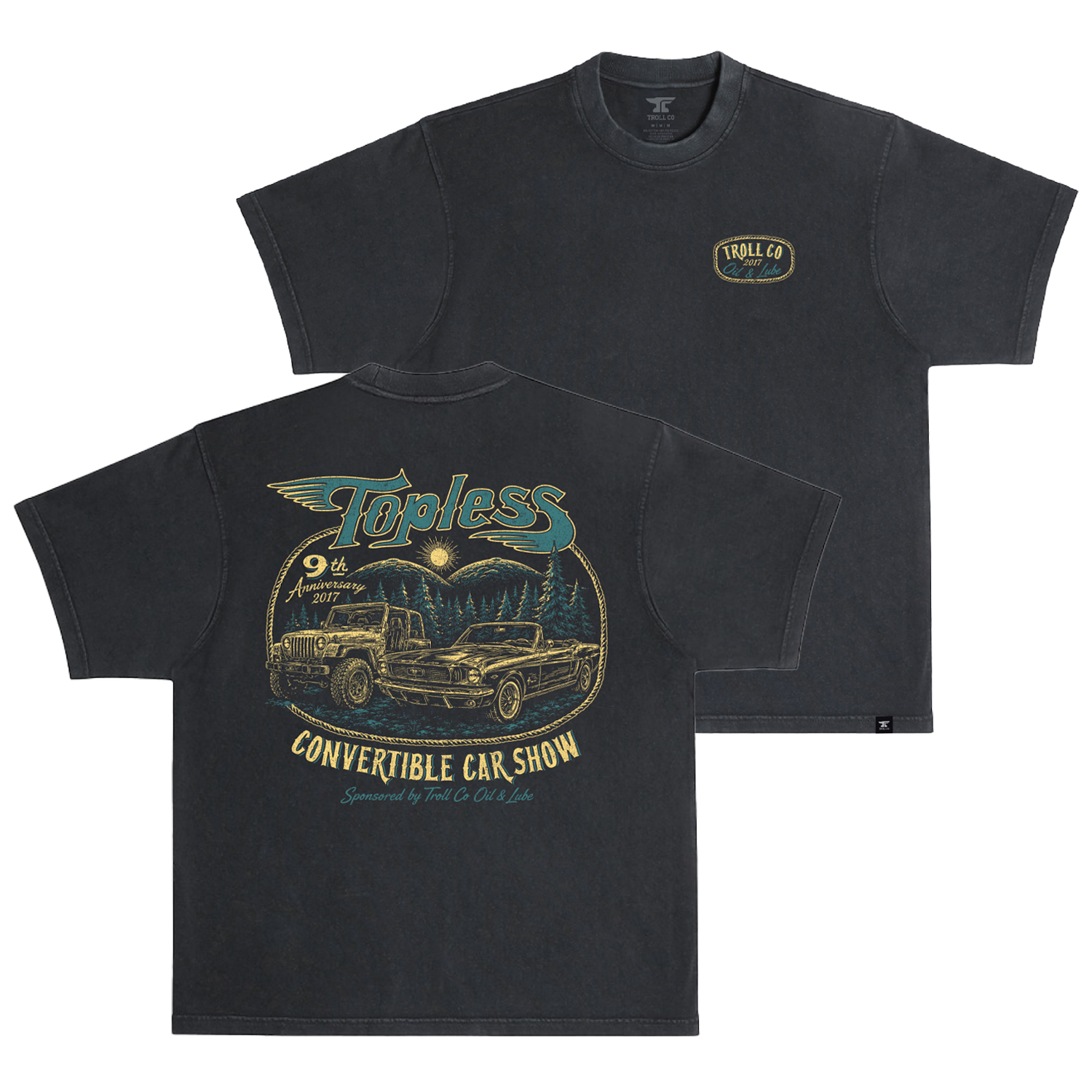 Men's Topless Heavyweight Pigment Dye T-Shirt | Color: Black