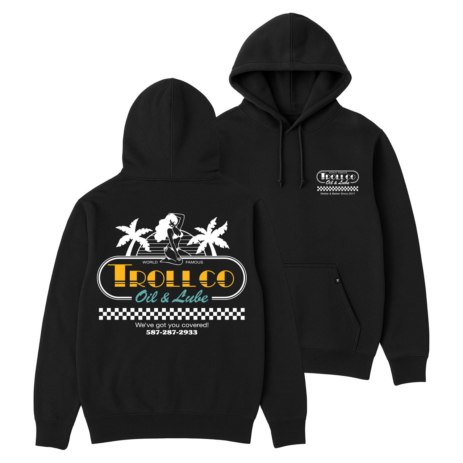 Men's Covered Hoodie | Color: Black