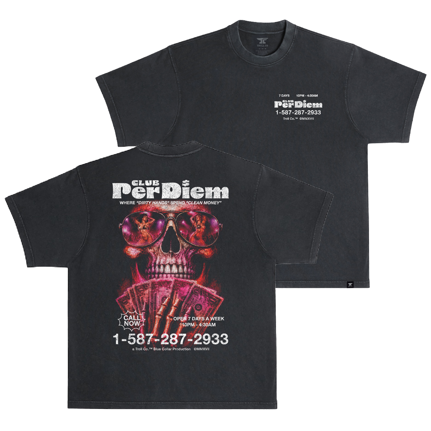 Men's Club Per Diem Heavyweight Pigment Dye T-Shirt | Color: Black