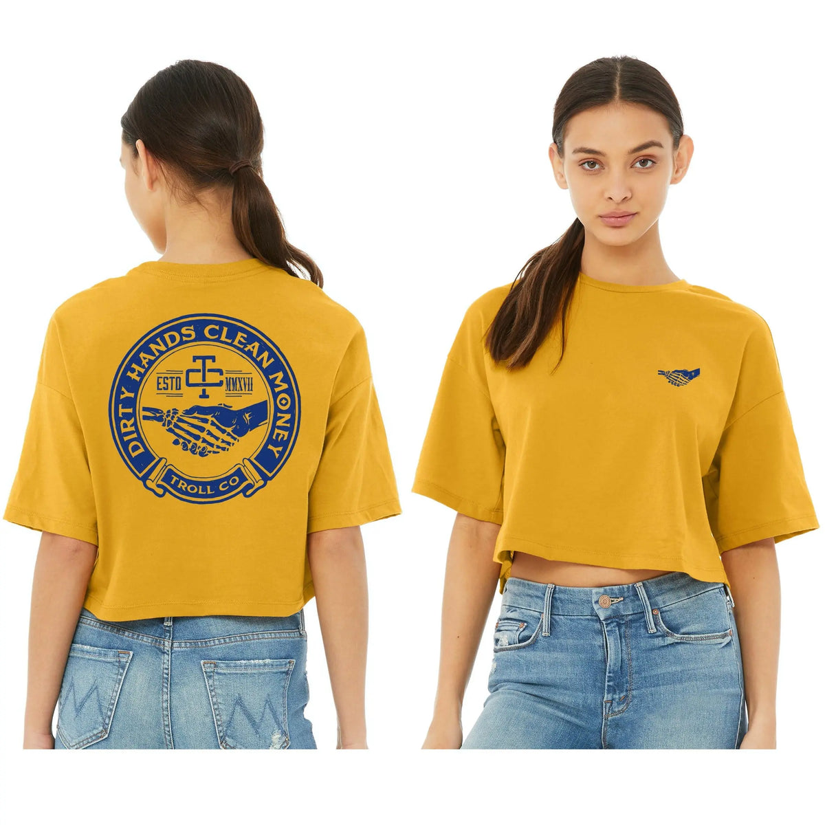 Women&#39;s Haggler Crop Tee in Mustard