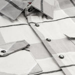 Men's Pierce Flannel | Color: Grey White Black