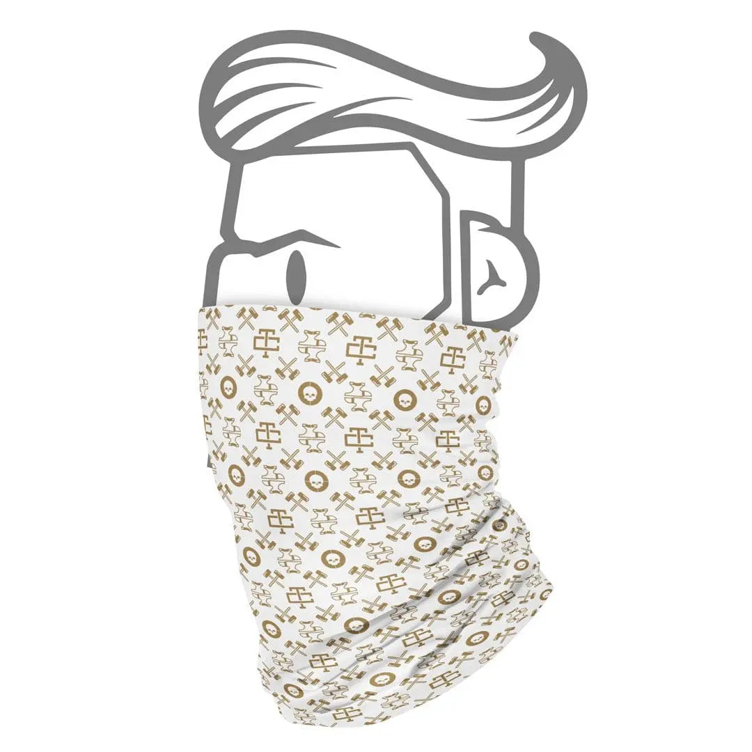 Bluey Vuiton Neck Gaiter - White | Size: 20" long