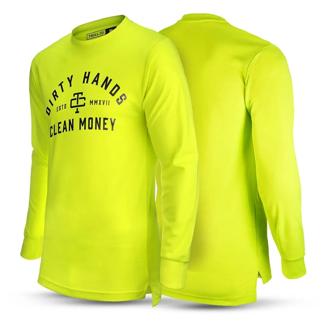 Men's DHCM Classic Hi-Vis Long Sleeve | Color: Bright Lime