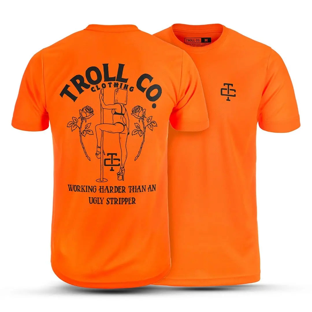 Men's WHUS Butterface Hi-Vis T-Shirt | Color: Bright Orange