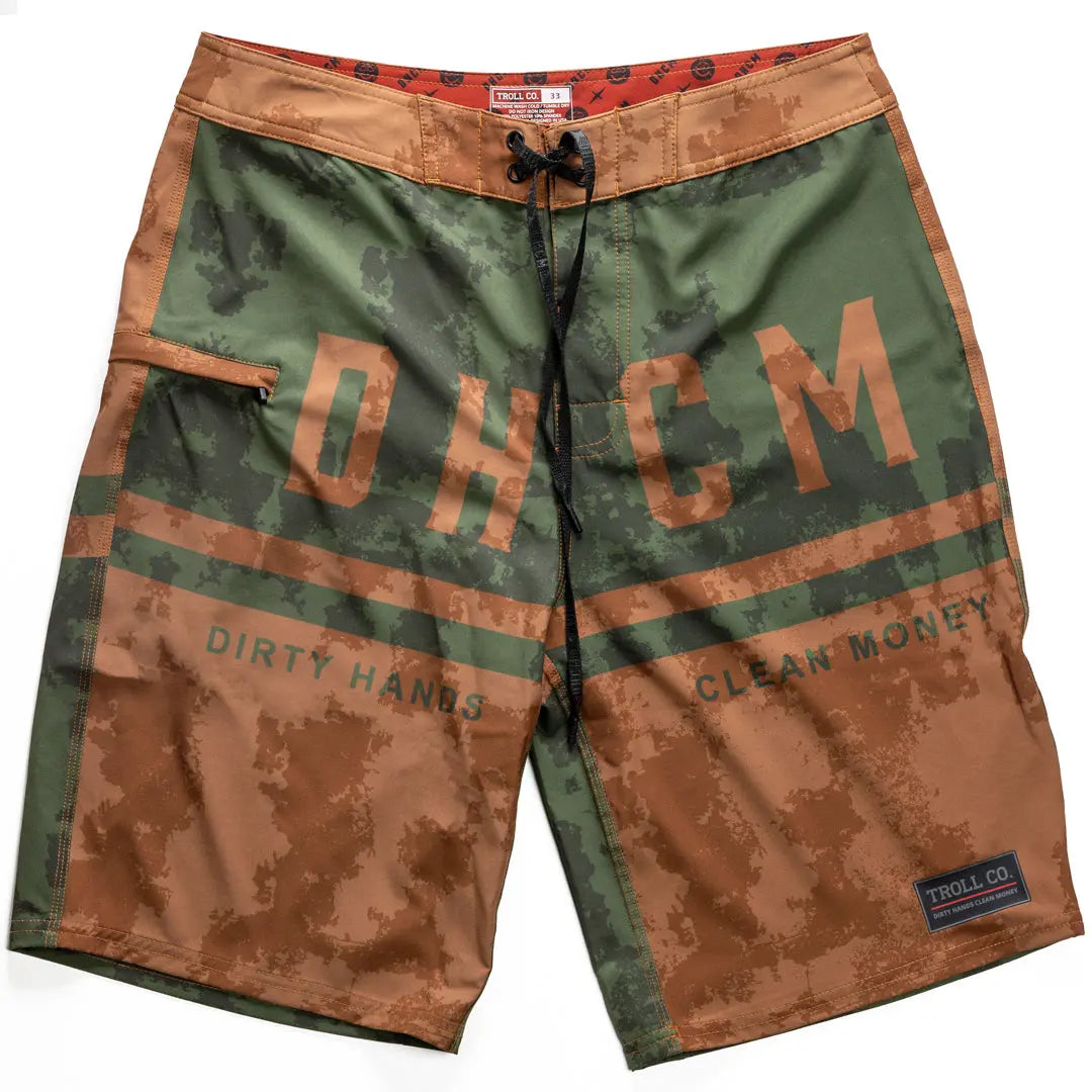 Men's DHCM Slate Block Boardshort | Color: Dirt
