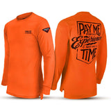 Men's Pay Me Hi-Vis Long Sleeve | Color: Bright Orange
