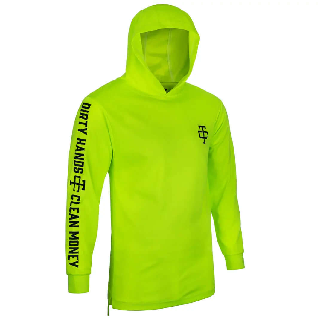 Men's DHCM UV Defender Hoodie | Color: Bright Lime