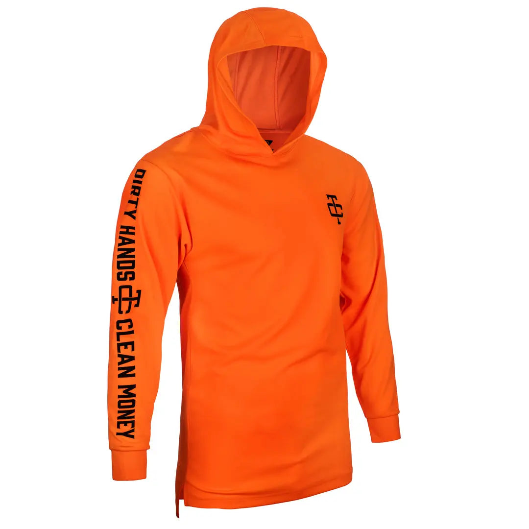 Men's DHCM UV Defender Hoodie | Color: Bright Orange